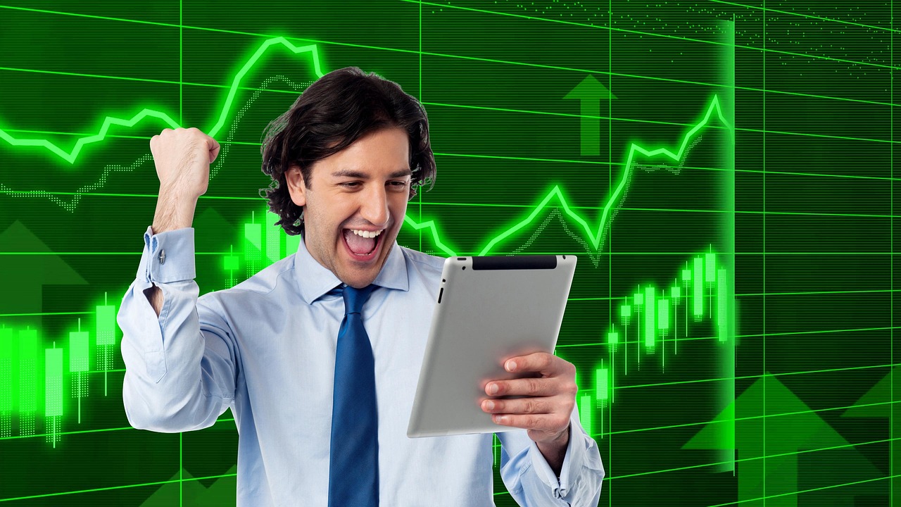 stock market chart green
